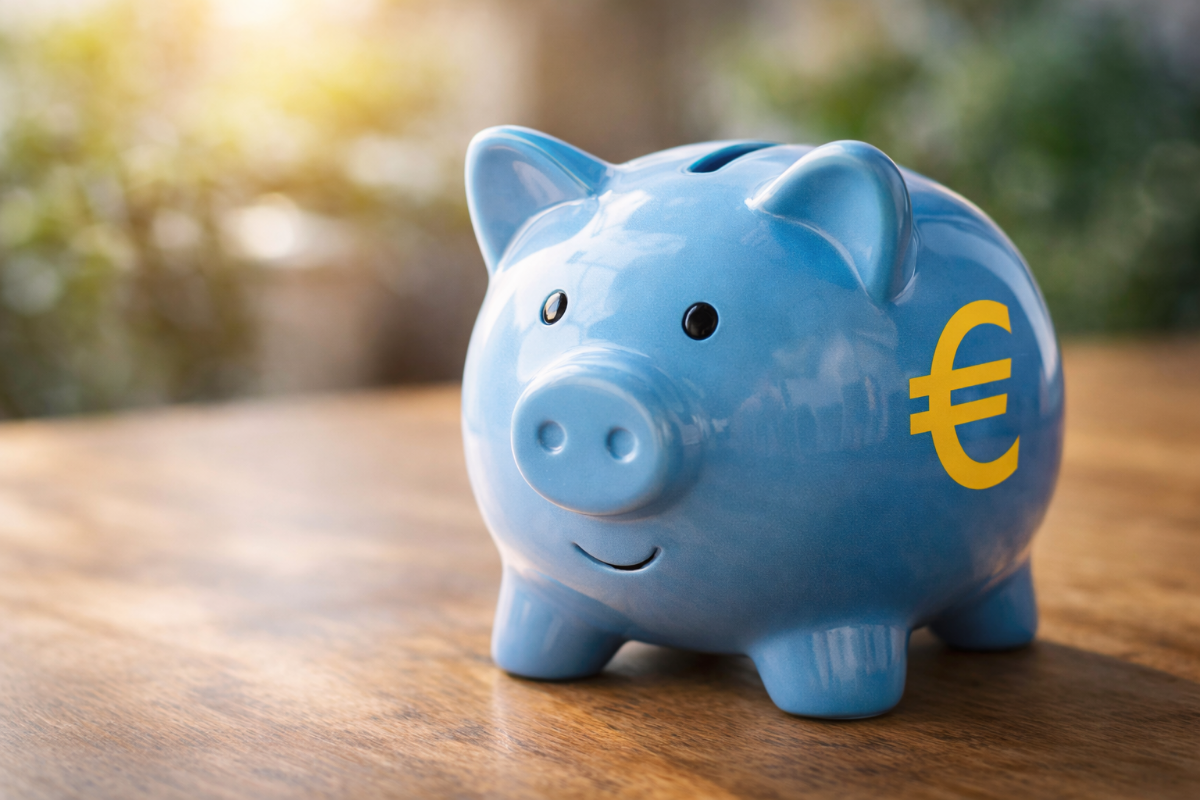 Sparschwein mit Euro-Zeichen