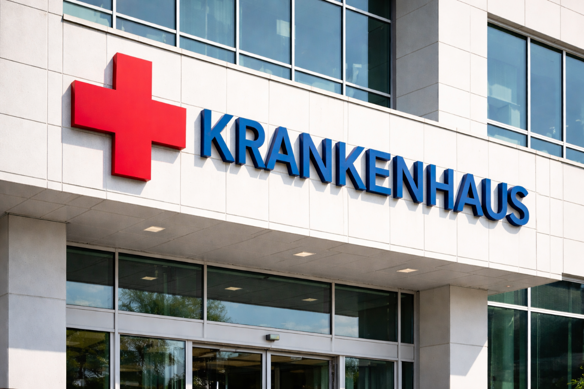 Krankenhaus-Schild